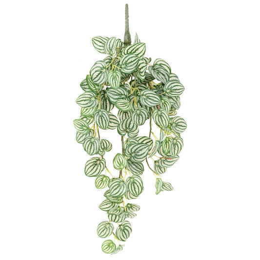 Feuillage artificiel chute de Peperomia - plante retombante - H.70cm panaché