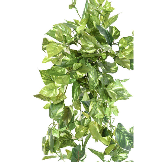 Feuillage artificiel chute de Pothos mini en piquet - plante d'intérieur - H.80cm panaché