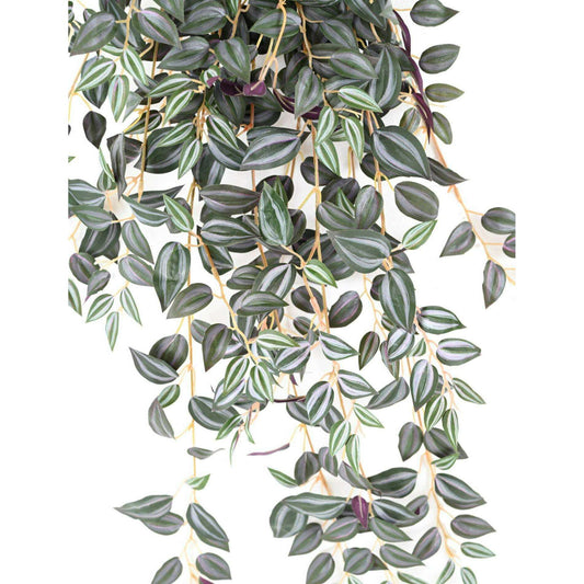 Feuillage artificiel chute de Tradescantia - plante d'intérieur - H.70cm vert violet