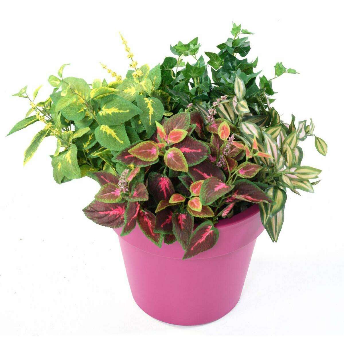 Feuillage artificiel Coleus en piquet - plante verte intérieur