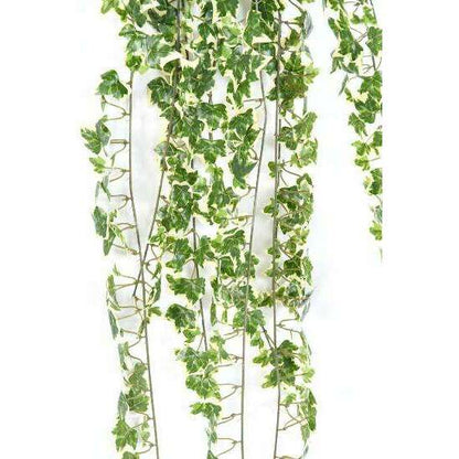 Feuillage artificiel Lierre Gala en piquet - 801 feuilles artificielles - H.130cm vert blanc