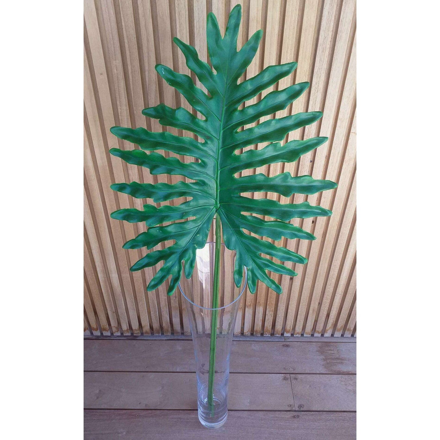 Feuille artificielle de Monstera - décoration d'intérieur - H.117cm vert