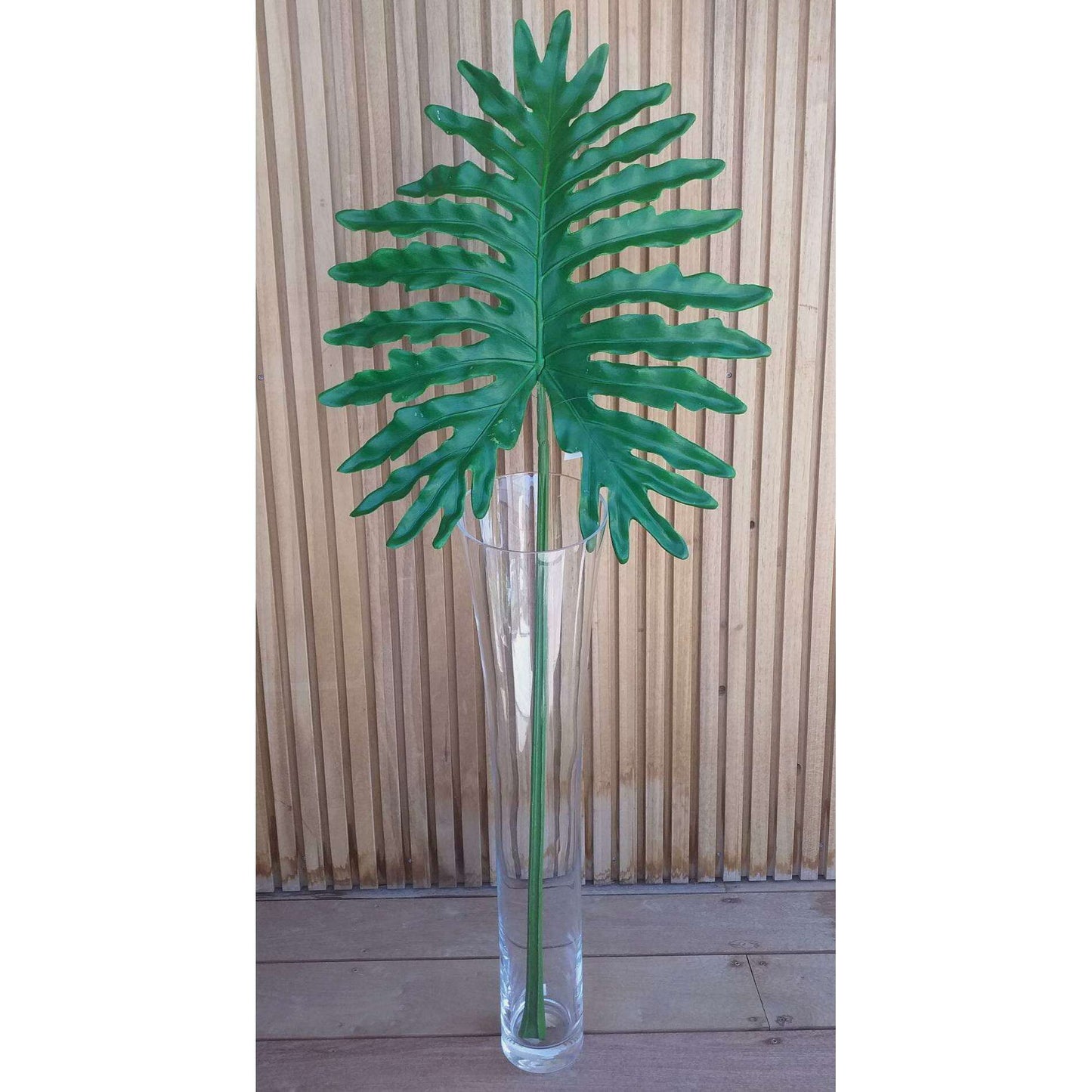 Feuille artificielle de Monstera - décoration d'intérieur - H.117cm vert