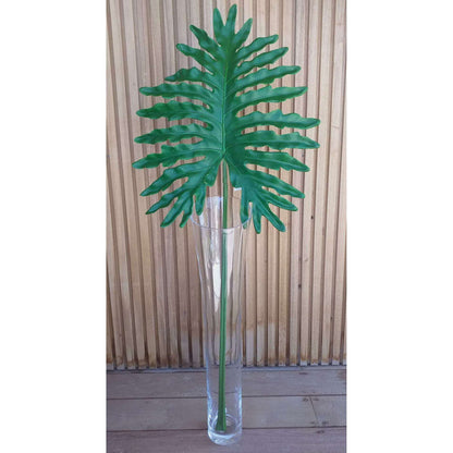 Feuille artificielle de Monstera - décoration d'intérieur - H.117cm vert