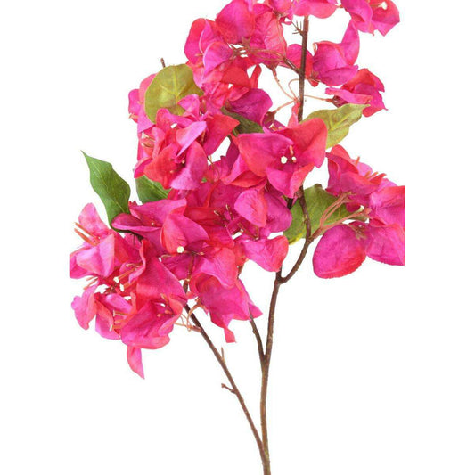 Fleur artificielle branche de bougainvillier - 55 fleurs 5 feuilles - H.70cm fuchsia