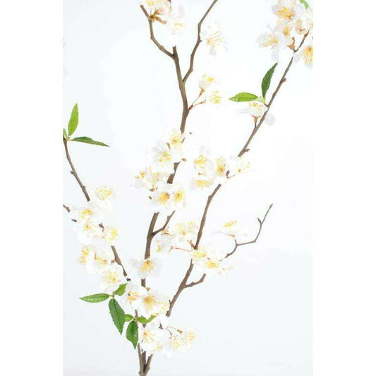 Fleur artificielle branche de cerisier blanc 76 fleurs H.115cm