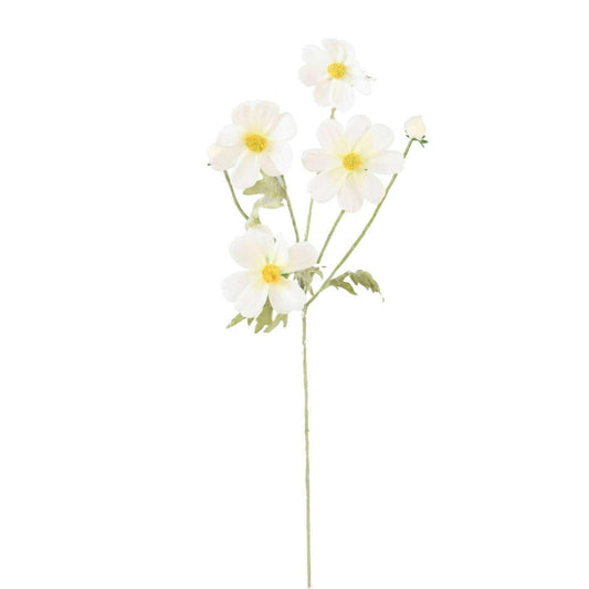 Fleur artificielle Cosmos - composition création florale - H.62cm blanc