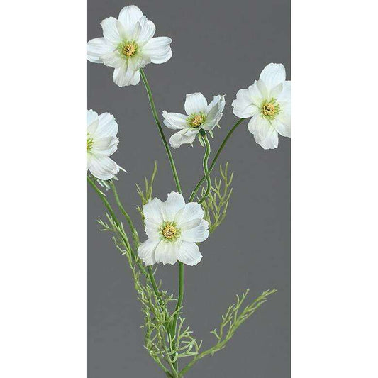 Fleur artificielle Cosmos - composition création florale - H.67cm crème