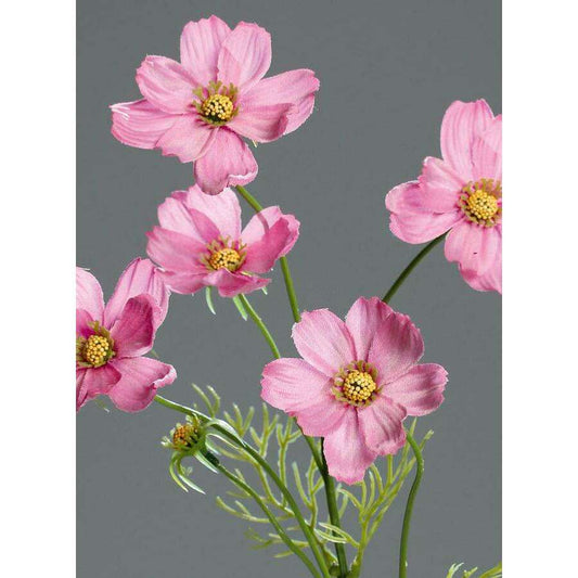 Fleur artificielle Cosmos - composition création florale - H.67cm rose
