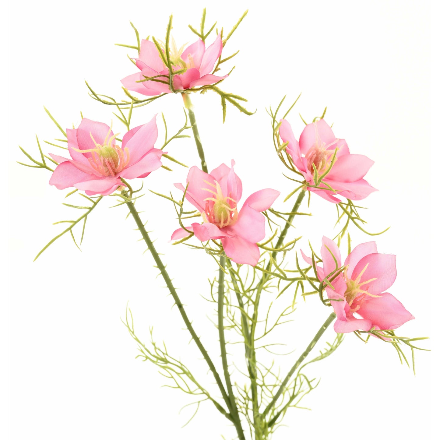 Fleur artificielle Cosmos 5 fleurs - composition florale - H.56cm rose