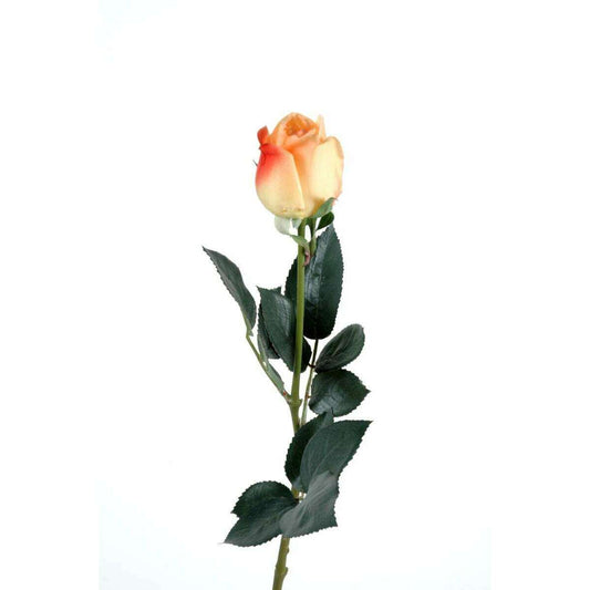 Fleur artificielle coupée rose bouton Lisa - natural touch - H.60cm jaune