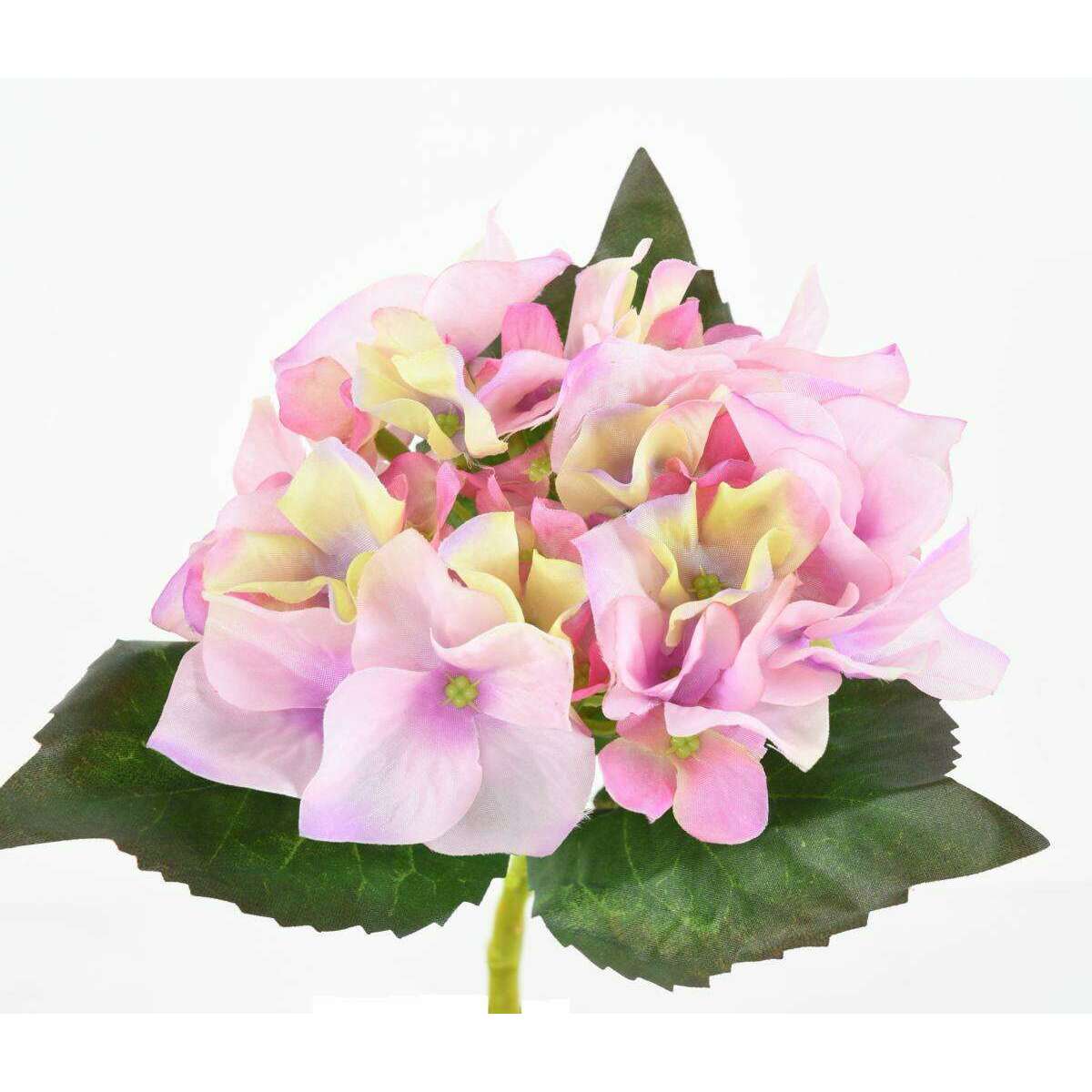 Fleur artificielle Hortensia - composition bouquet - H. 35 cm lilas crème