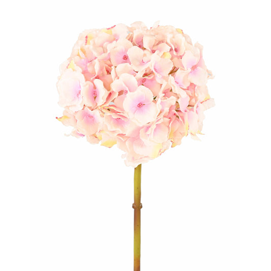 Fleur artificielle Hortensia - création bouquet composition - H.45cm rose clair