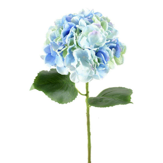 Fleur artificielle Hortensia - création bouquet fleur coupée - H.55cm bleu