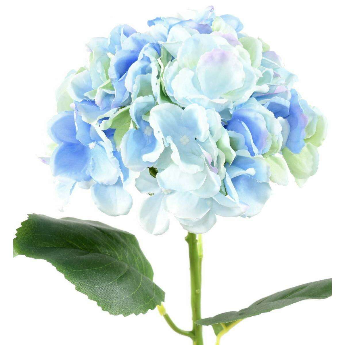 Fleur artificielle Hortensia - création bouquet fleur coupée - H.55cm bleu