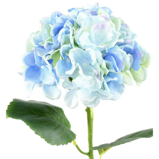 Fleur artificielle Hortensia - création bouquet fleur coupée - H.55cm bleu