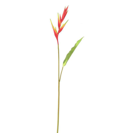 Fleur artificielle Oiseau de paradis - décoration d'intérieur - H.109cm rouge