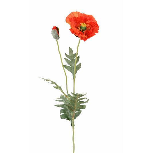 Fleur artificielle Pavot 1T 1B - fleur des champs - H.72cm orange