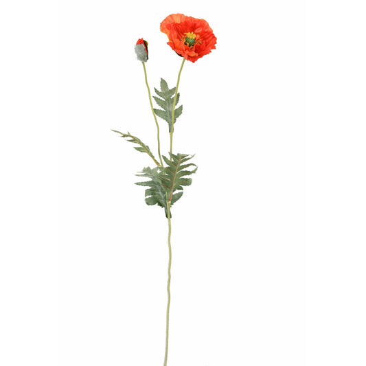 Fleur artificielle Pavot 1T 1B - fleur des champs - H.72cm orange