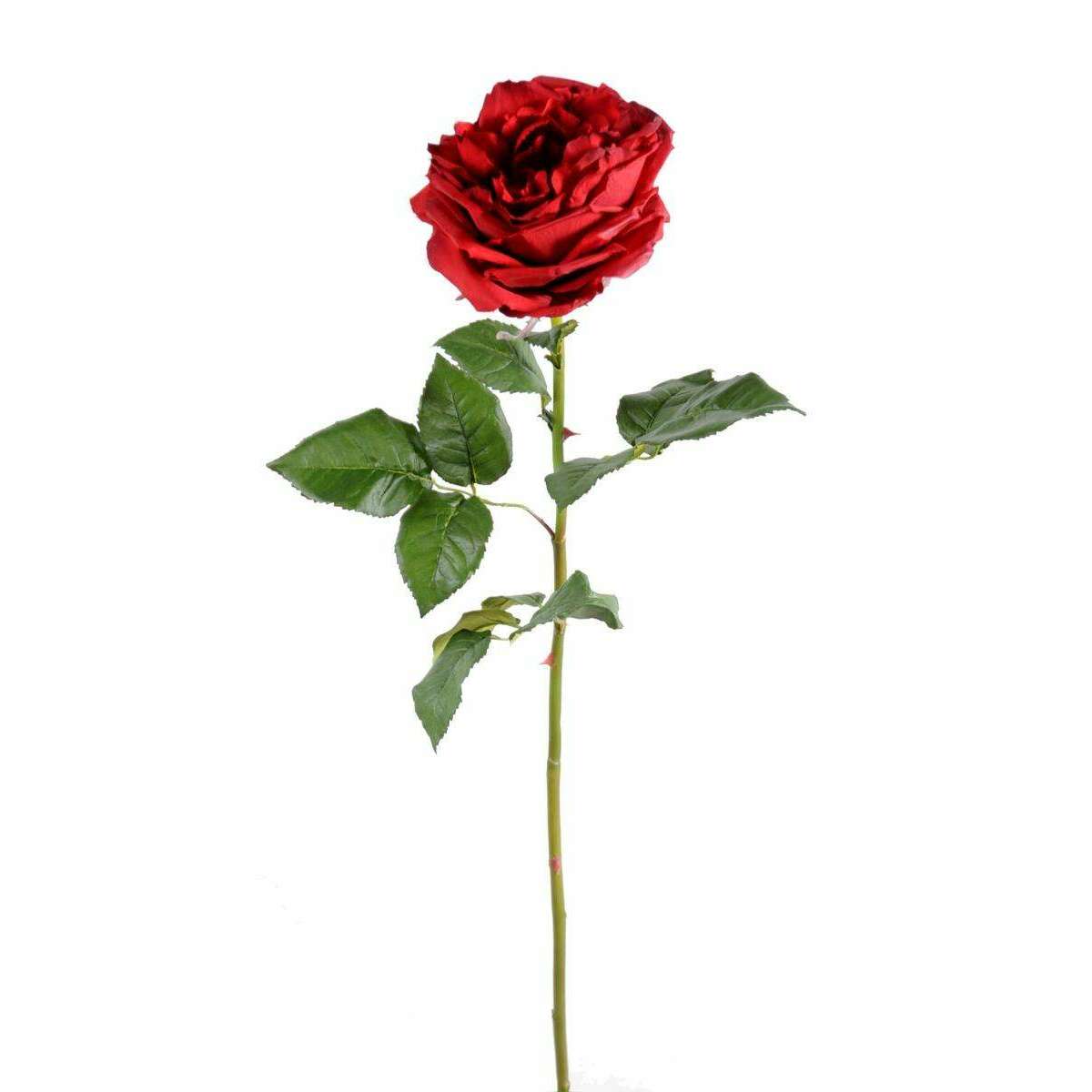 Fleur artificielle rose Anglaise Ø.14cm - haute gamme - H.85cm rouge