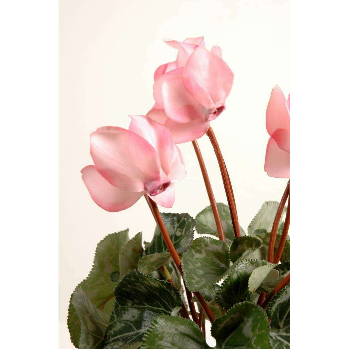 Fleurs artificielles Cyclamen - plante en piquet - H.32 cm rose clair