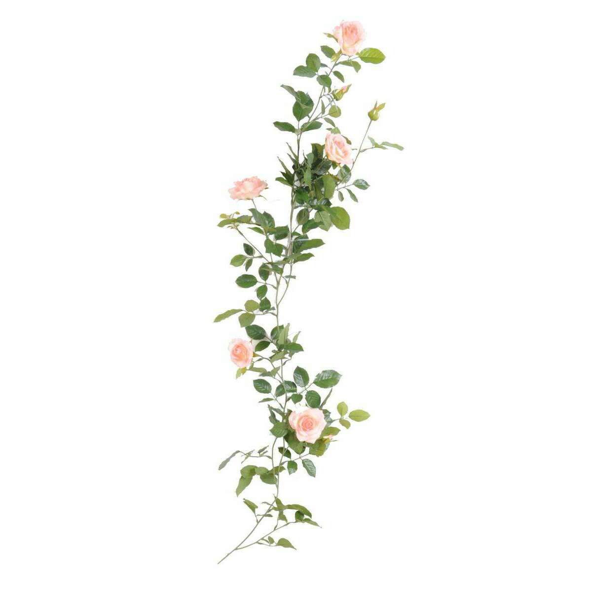 Fleurs artificielles Guirlande royale de rose - décoration d'intérieur - H.140cm rose crème