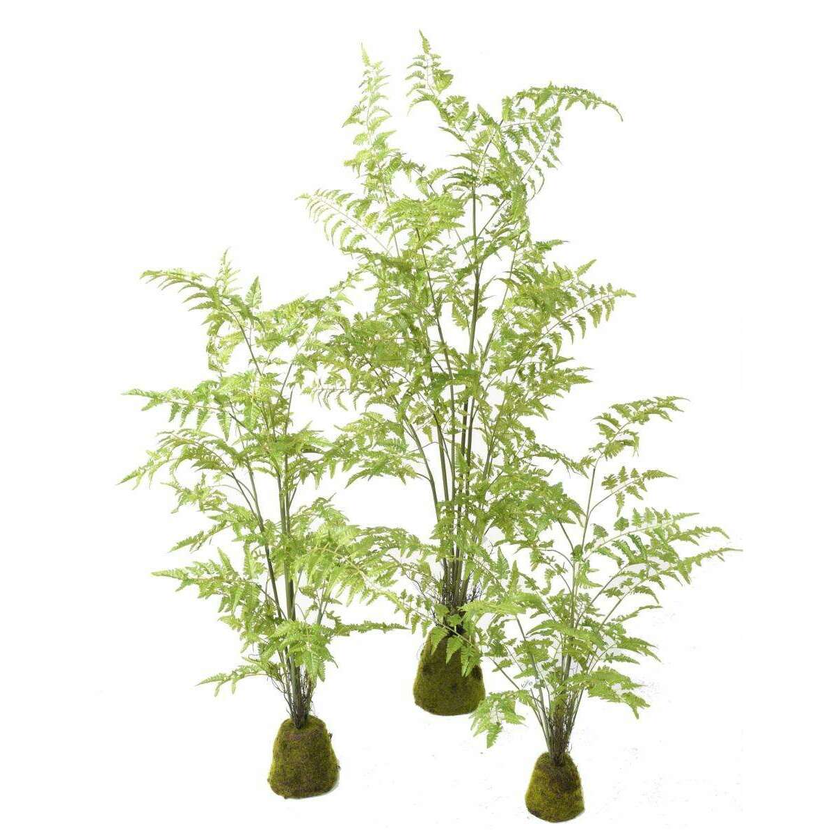 Fougère artificielle socle mousse - plante d'intérieur - H.95cm vert