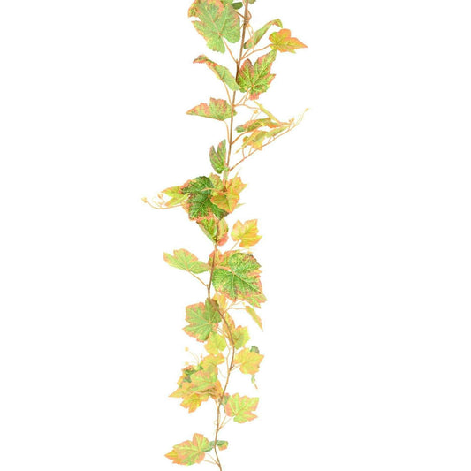 Guirlande artificielle de vigne automne 117 feuilles - décoration d'intérieur - H.200cm