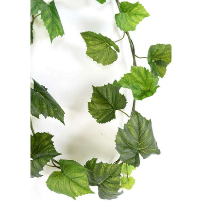 Guirlande artificielle de vigne vierge - décoration d'intérieur - H.180cm vert
