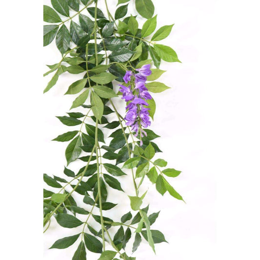 Guirlande artificielle Glycine - feuillage pour intérieur - H.180cm Lavande