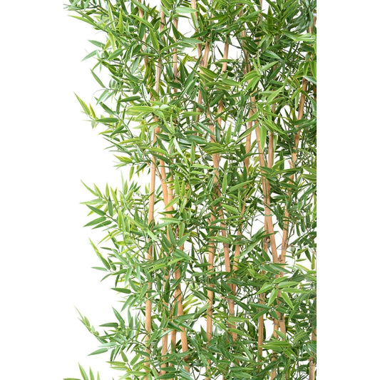 Haie artificielle Bambou Japanese Plast UV - extérieur - H.180cm socle bois 70cm