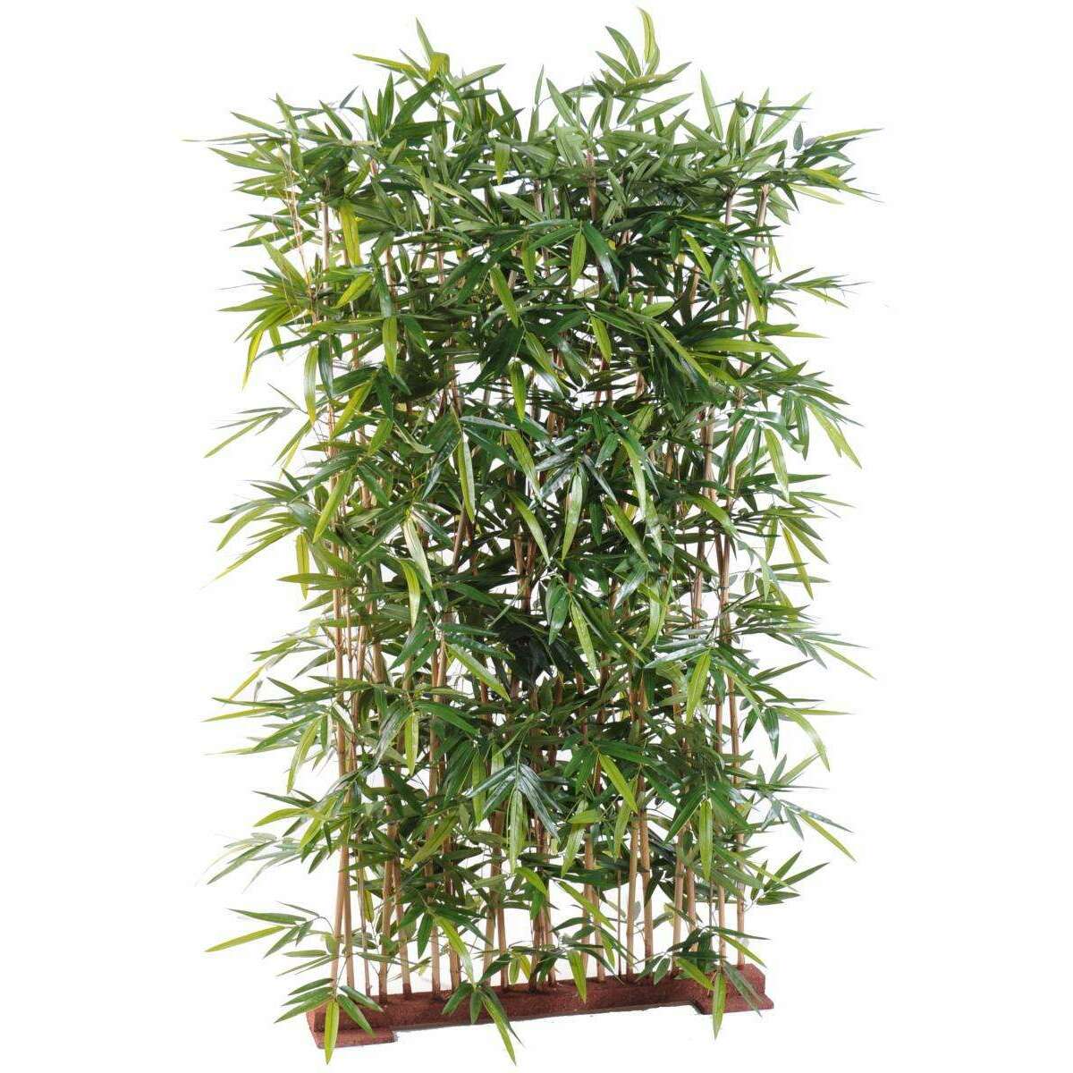Haie artificielle Bambou New UV résistant - extérieur balcon terrasse - H.150cm socle 75cm