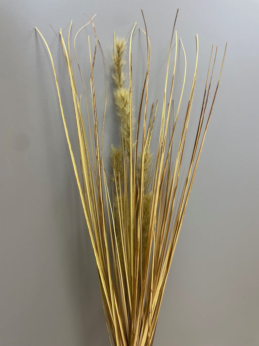 Plante artificielle Herbe sèche en piquet - intérieur - H.64cm marron jaune - P2
