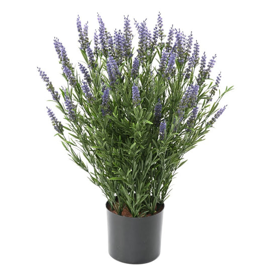 Lavande artificielle en pot - plante d'extérieur - H.68cm