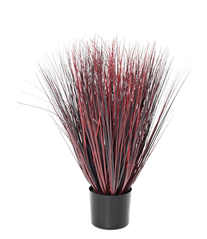 Plante artificielle Herbe Onion Grass fine - intérieur - H.75cm rouge