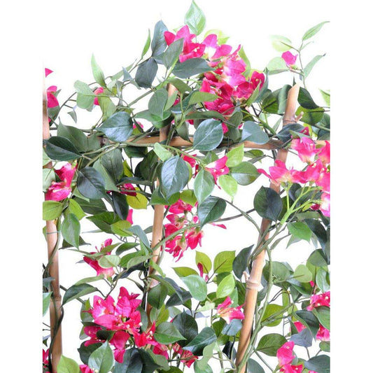 Palissade artificielle fleurie Bougainvillier - plante d'intérieur - H.130cm fuchsia