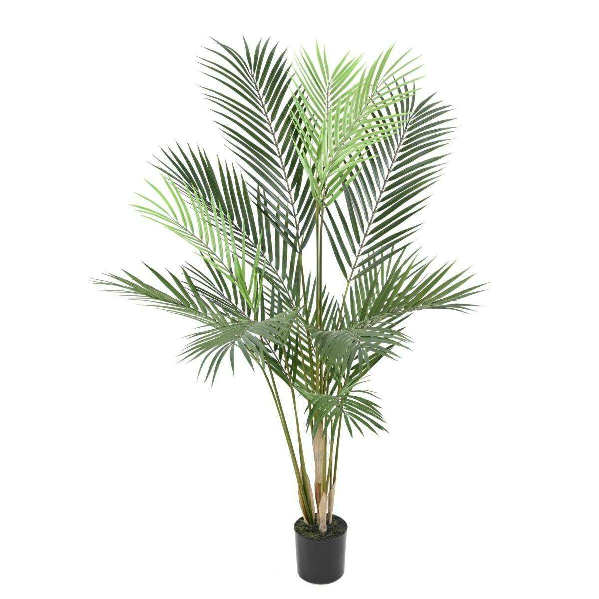 Palmier artificiel Areca Plast - plante intérieur extérieur - H.100cm vert