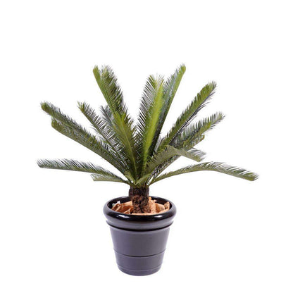 Palmier artificiel Cycas tronc - plante intérieur extérieur - H.100cm vert