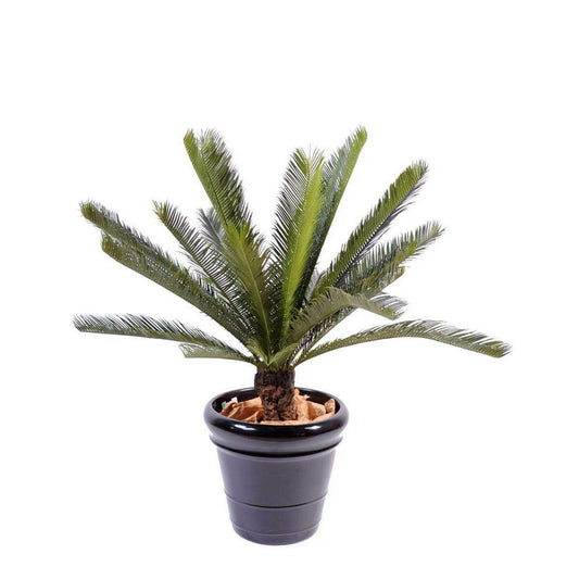 Palmier artificiel Cycas tronc - plante intérieur extérieur - H.100cm vert