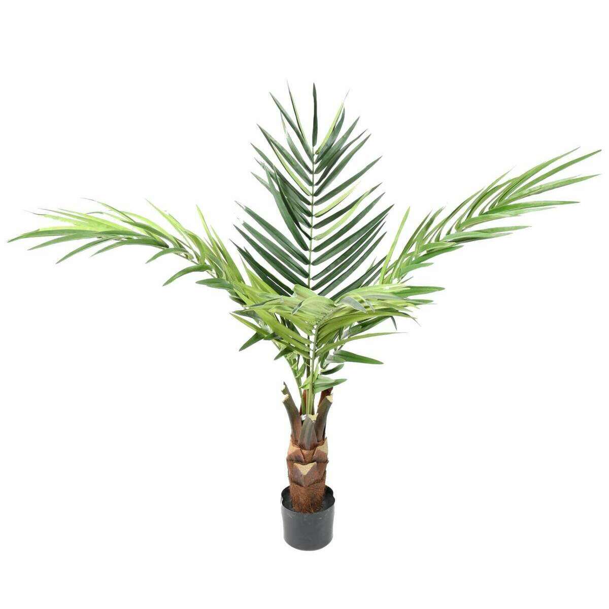 Palmier artificiel kentia tronc - décoration d'intérieur - H.120cm vert