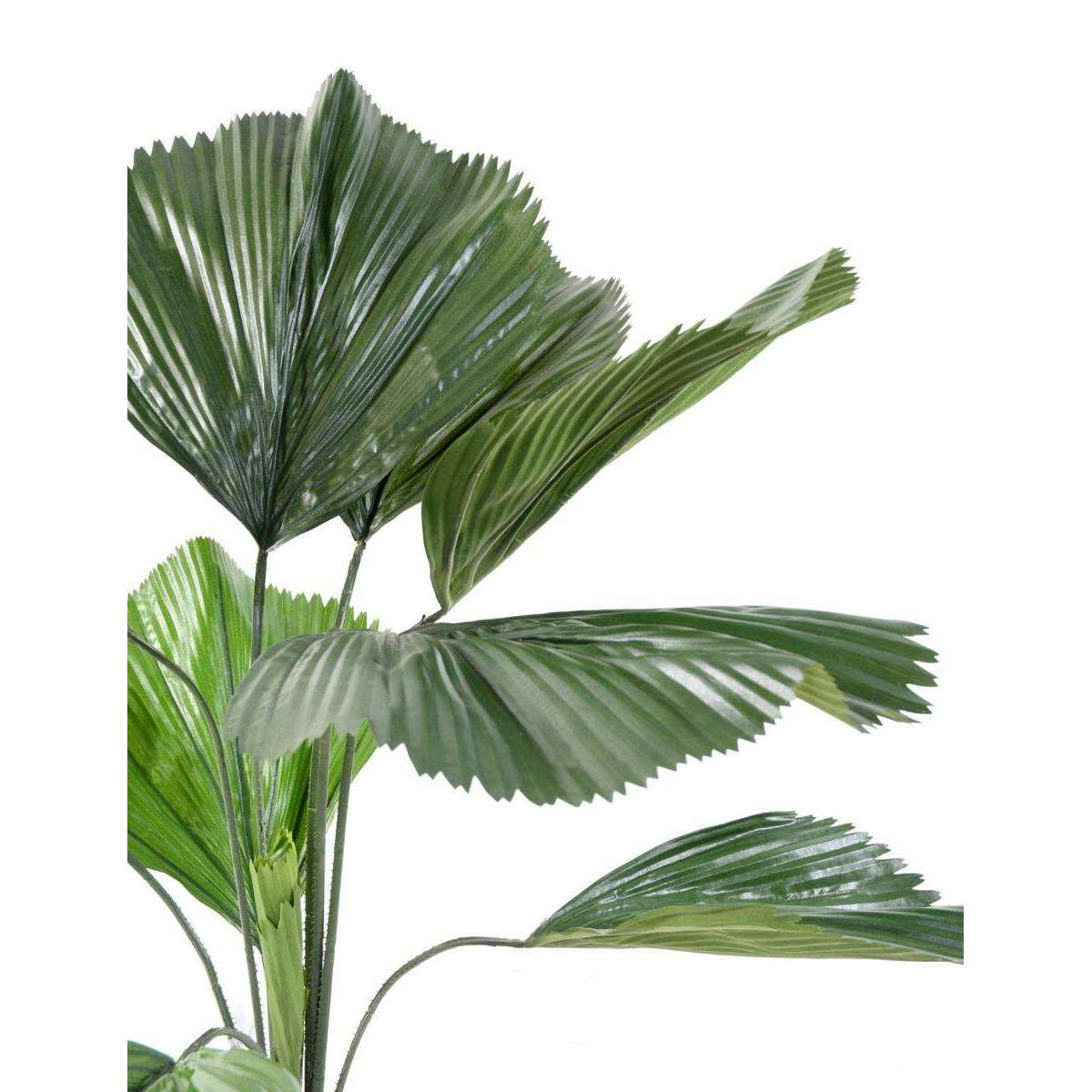 Palmier artificiel Licuala grandis - plante artificielle d'intérieur - H.120cm vert
