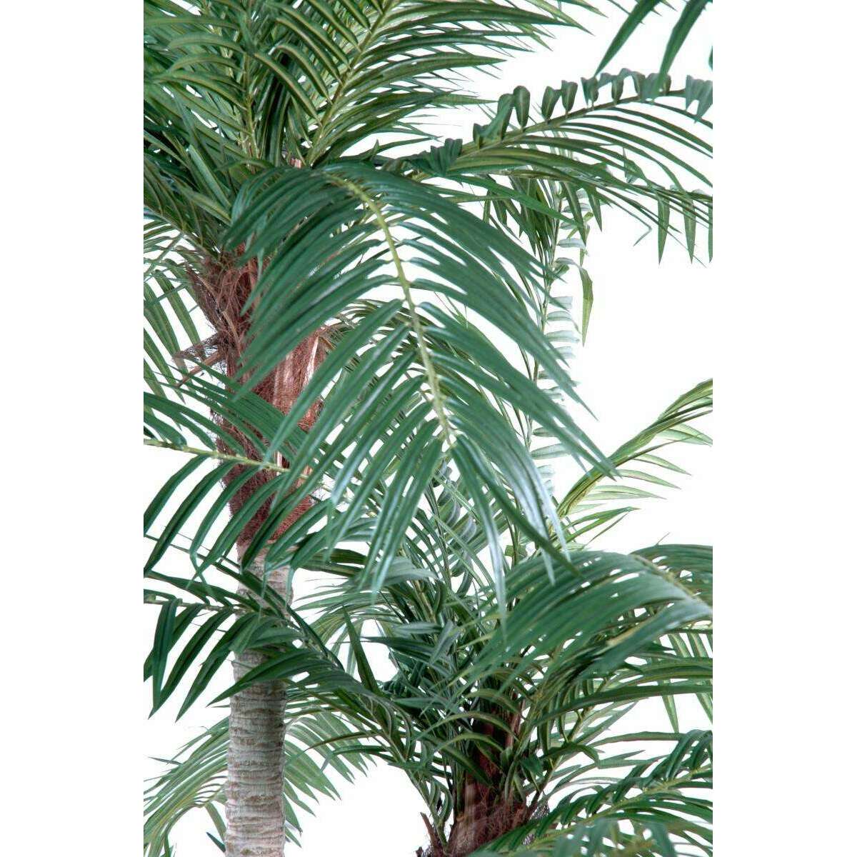Palmier artificiel Phoenix 3 troncs - plante intérieur - H.225cm vert