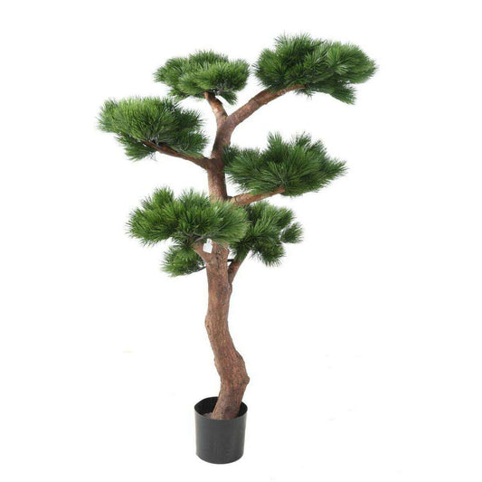 Pin Bonsaï artificiel UV résistant - plante synthétique intérieur extérieur - H.150cm - P