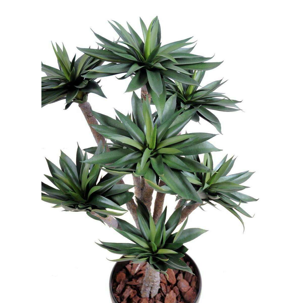 Plante artificielle Agave 9 têtes - succulente pour intérieur - H.105cm vert