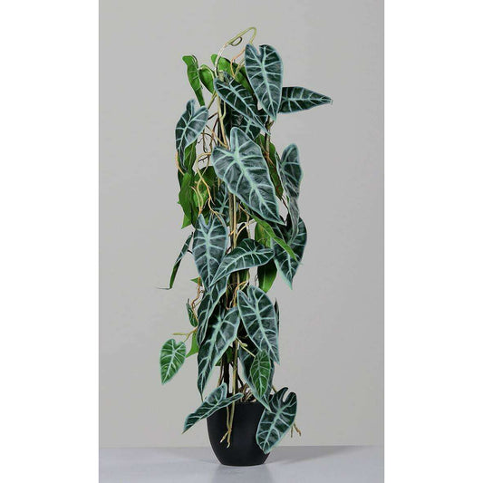 Plante artificielle Alocasia en pot - plante verte d'intérieur - H.80cm
