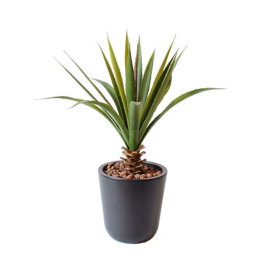 Plante artificielle Aloe en piquet - cactus artificiel extérieur - H.45cm vert