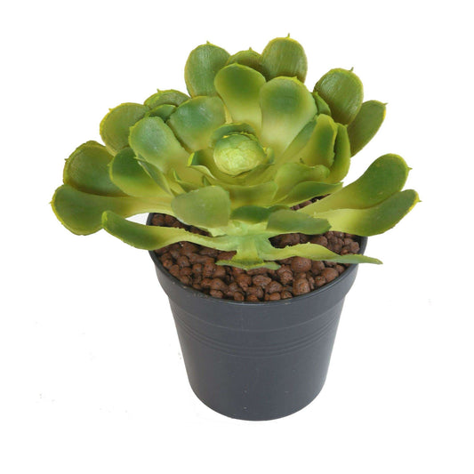 Plante artificielle Aloe Soft en piquet - cactus artificiel extérieur - H.18 cm vert