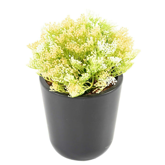 Plante artificielle anti-UV baies en piquet - intérieur extérieur - H.20cm vert
