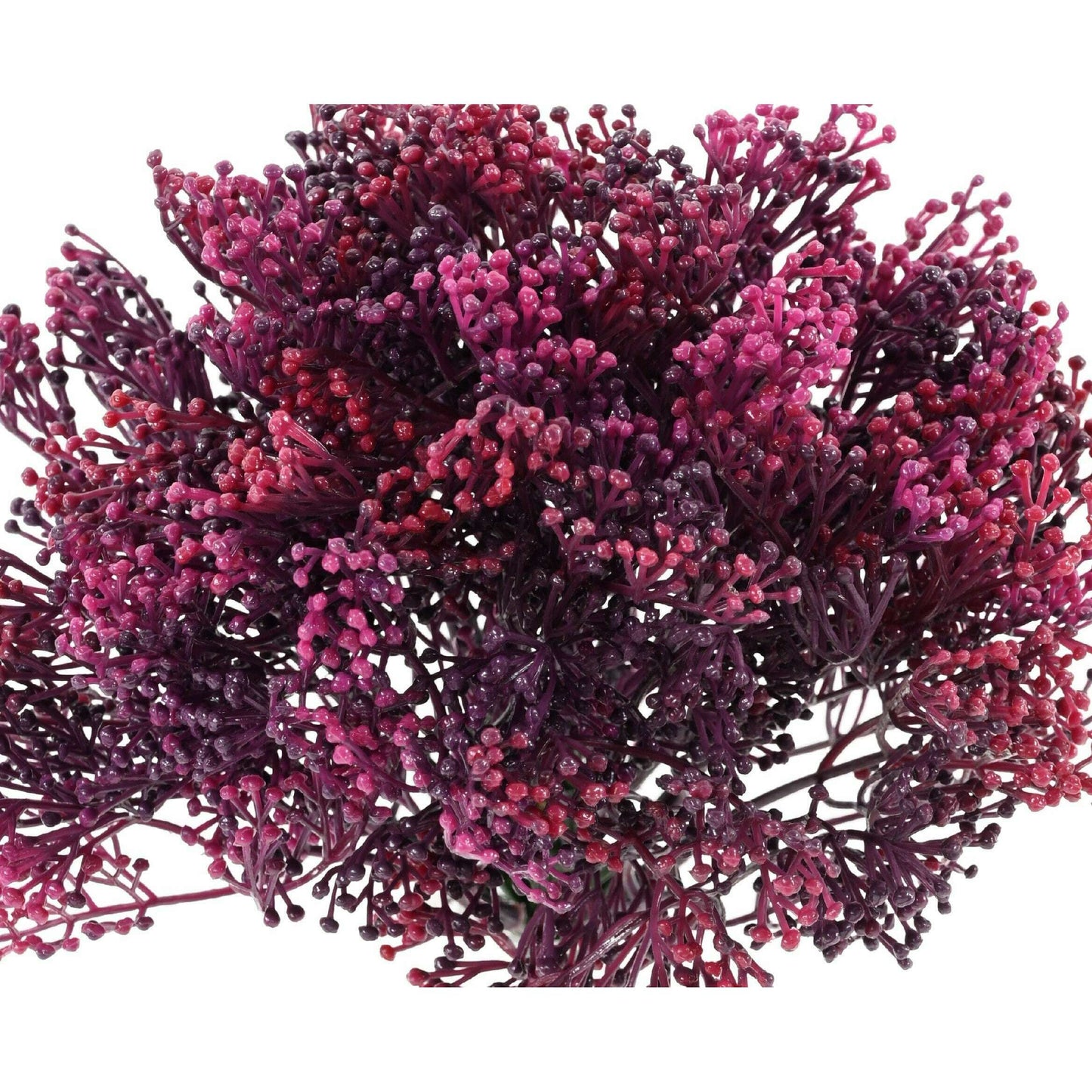 Plante artificielle anti-UV baies en piquet - intérieur extérieur - H.20cm violet