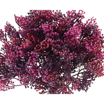 Plante artificielle anti-UV baies en piquet - intérieur extérieur - H.20cm violet